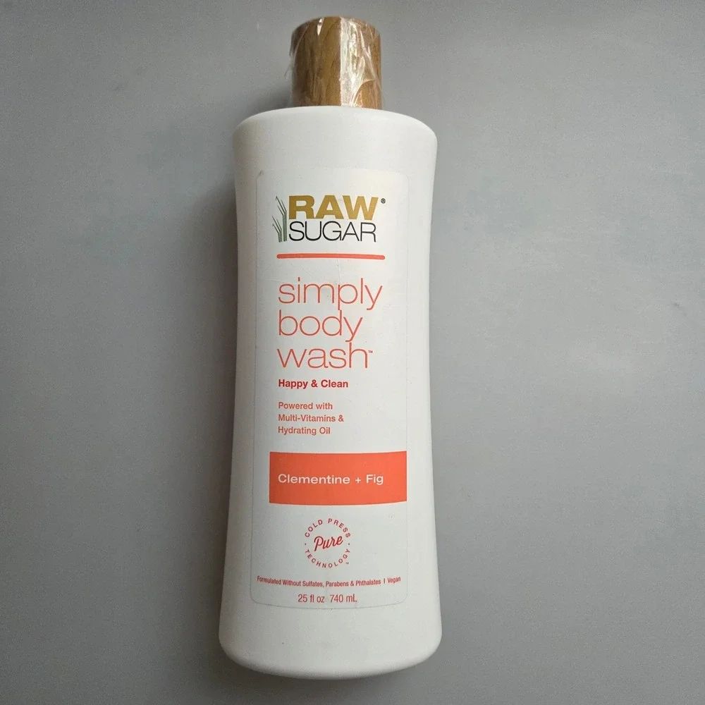 Raw Sugar Simply Body Wash Clementine + Fig 25 fl oz Hydrating Vegan New